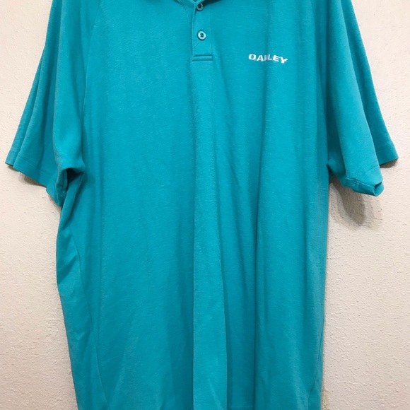 Oakley Designer Polo Shirt. Teal. Size XL. - Picture 3 of 7